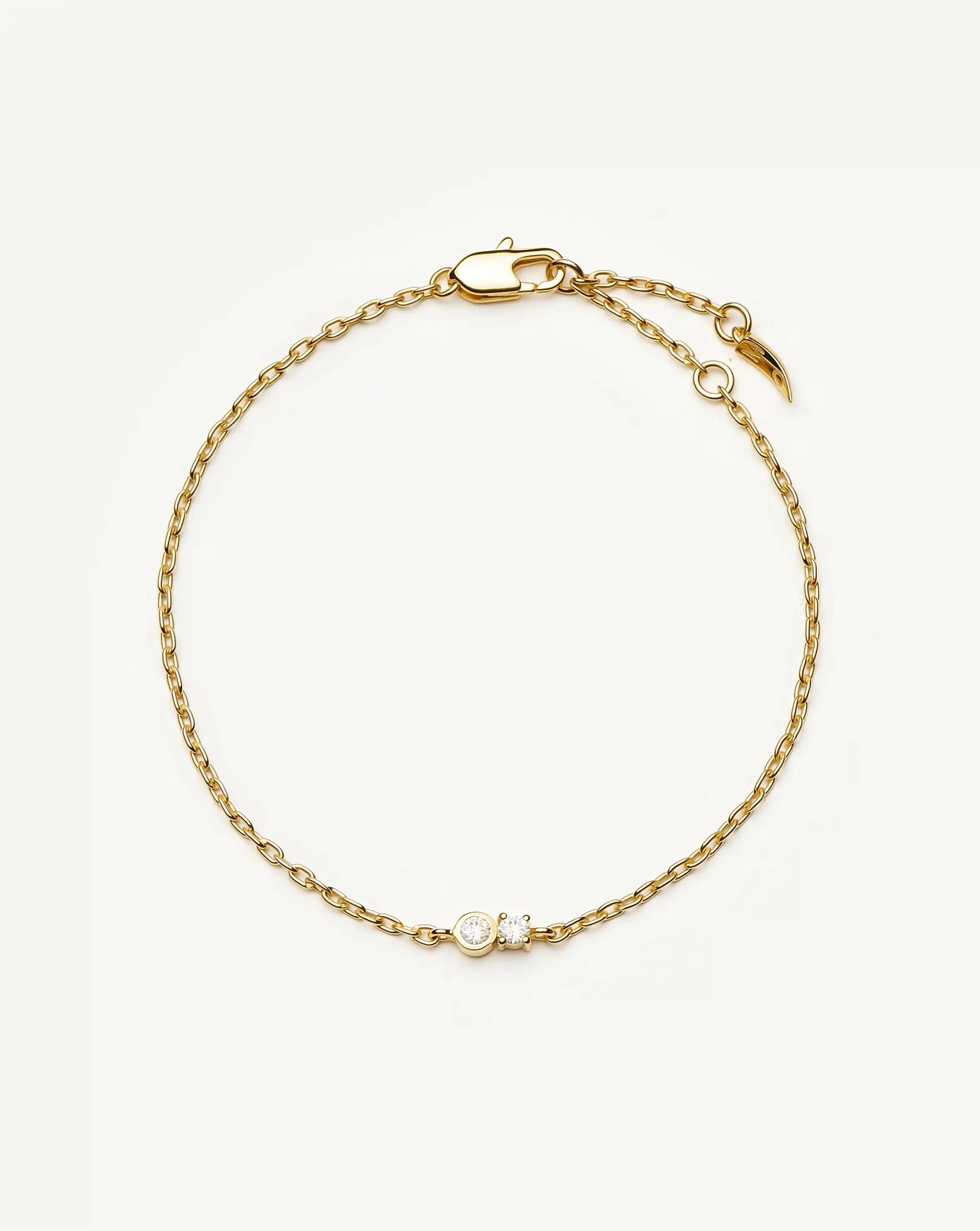 Duo Stone Chain Bracelet | 18k Gold Plated/Cubic Zirconia Bracelets Missoma 