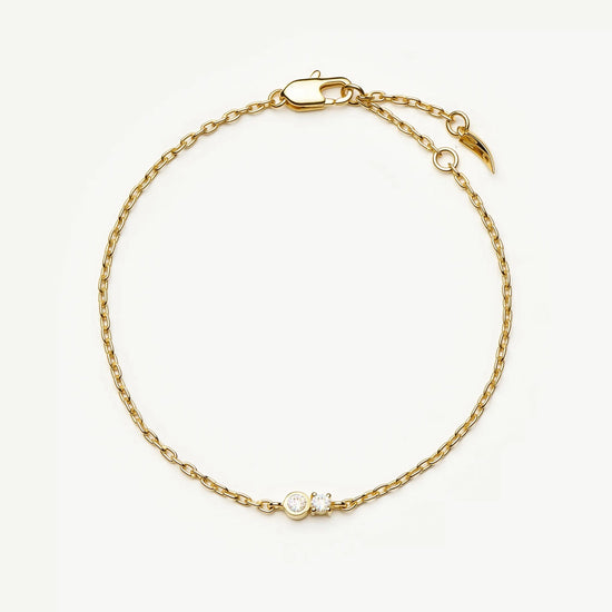 Duo Stone Chain Bracelet | 18k Gold Plated/Cubic Zirconia Bracelets Missoma 