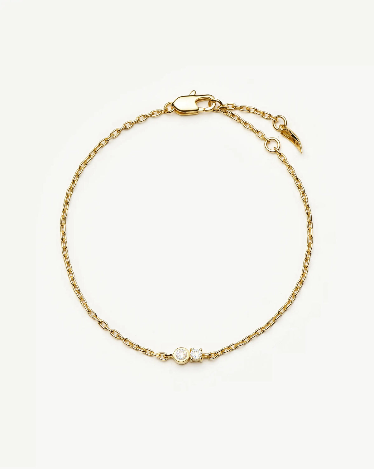 Duo Stone Chain Bracelet | 18k Gold Plated/Cubic Zirconia Bracelets Missoma 