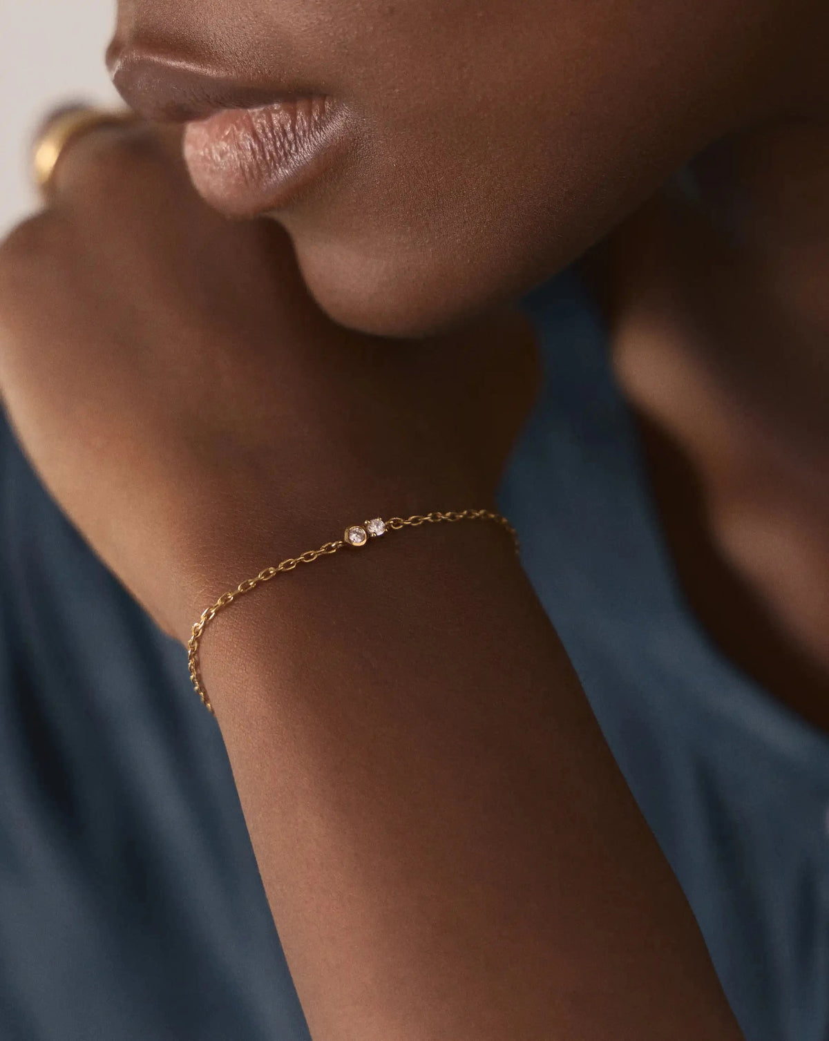 Duo Stone Chain Bracelet | 18k Gold Plated/Cubic Zirconia Bracelets Missoma 