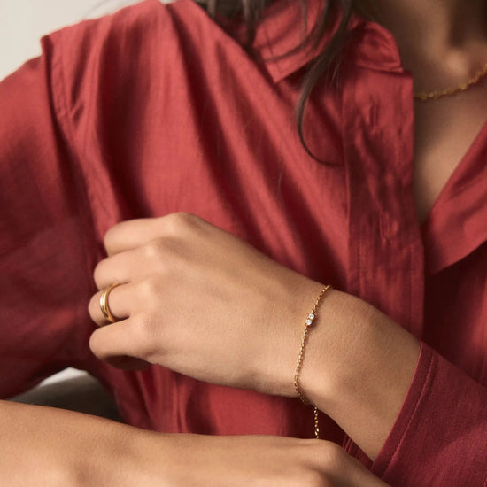 Duo Stone Chain Bracelet | 18k Gold Plated/Cubic Zirconia Bracelets Missoma 