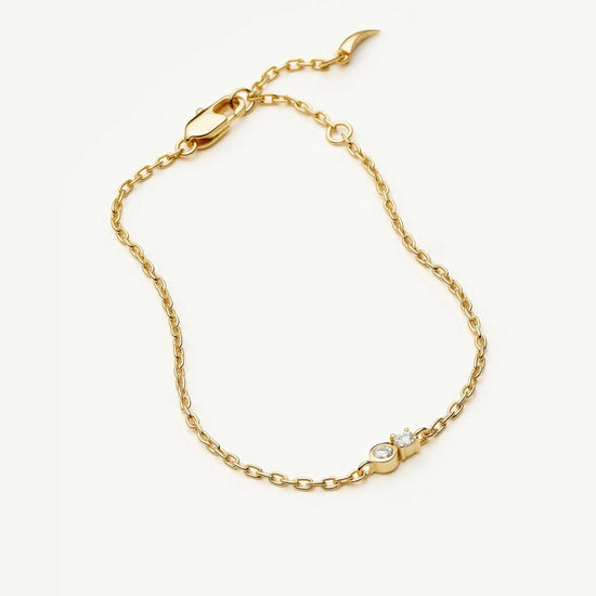 Duo Stone Chain Bracelet | 18k Gold Plated/Cubic Zirconia Bracelets Missoma 