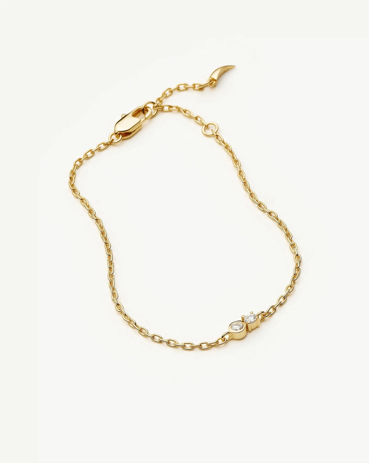 Duo Stone Chain Bracelet | 18k Gold Plated/Cubic Zirconia Bracelets Missoma 