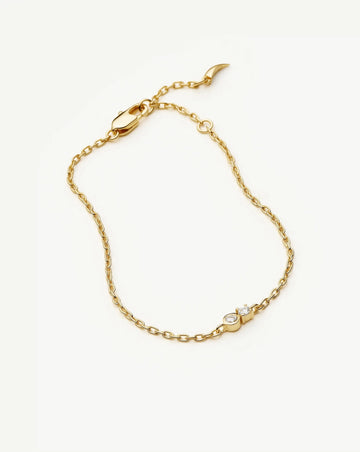 Duo Stone Chain Bracelet | 18k Gold Plated/Cubic Zirconia Bracelets Missoma 