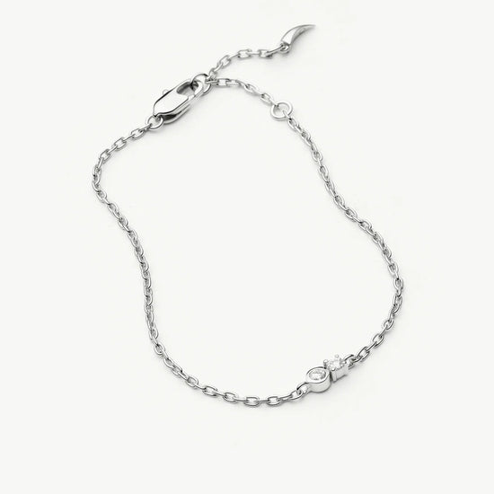 Duo Stone Chain Bracelet | Silver Plated/Cubic Zirconia Bracelets Missoma 