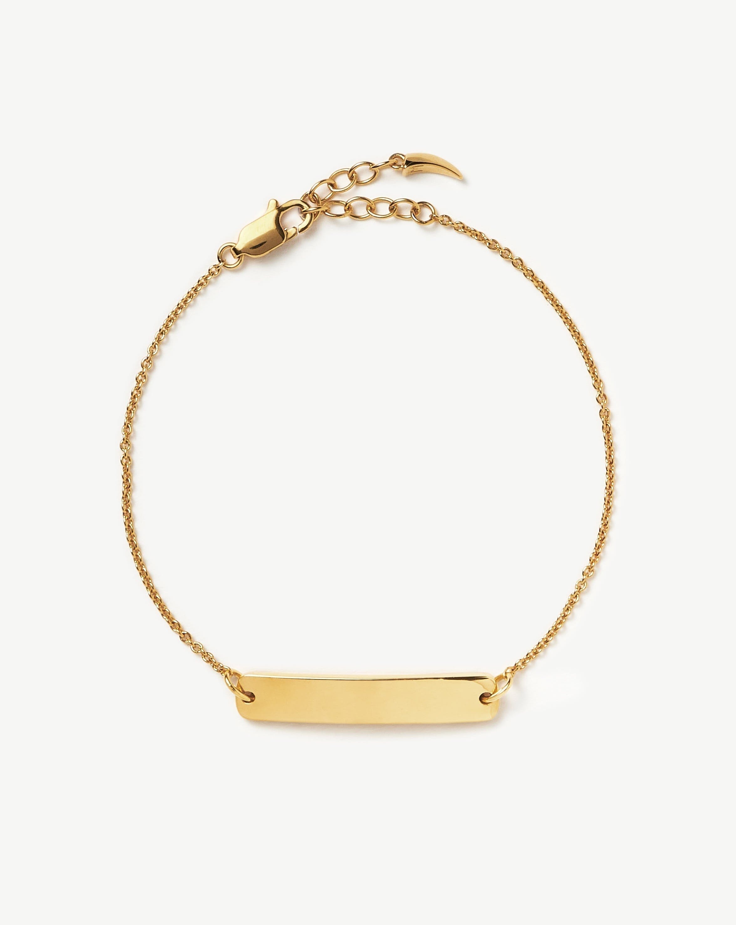 Engravable Bar Chain Bracelet | 18ct Gold Vermeil Bracelets Missoma 