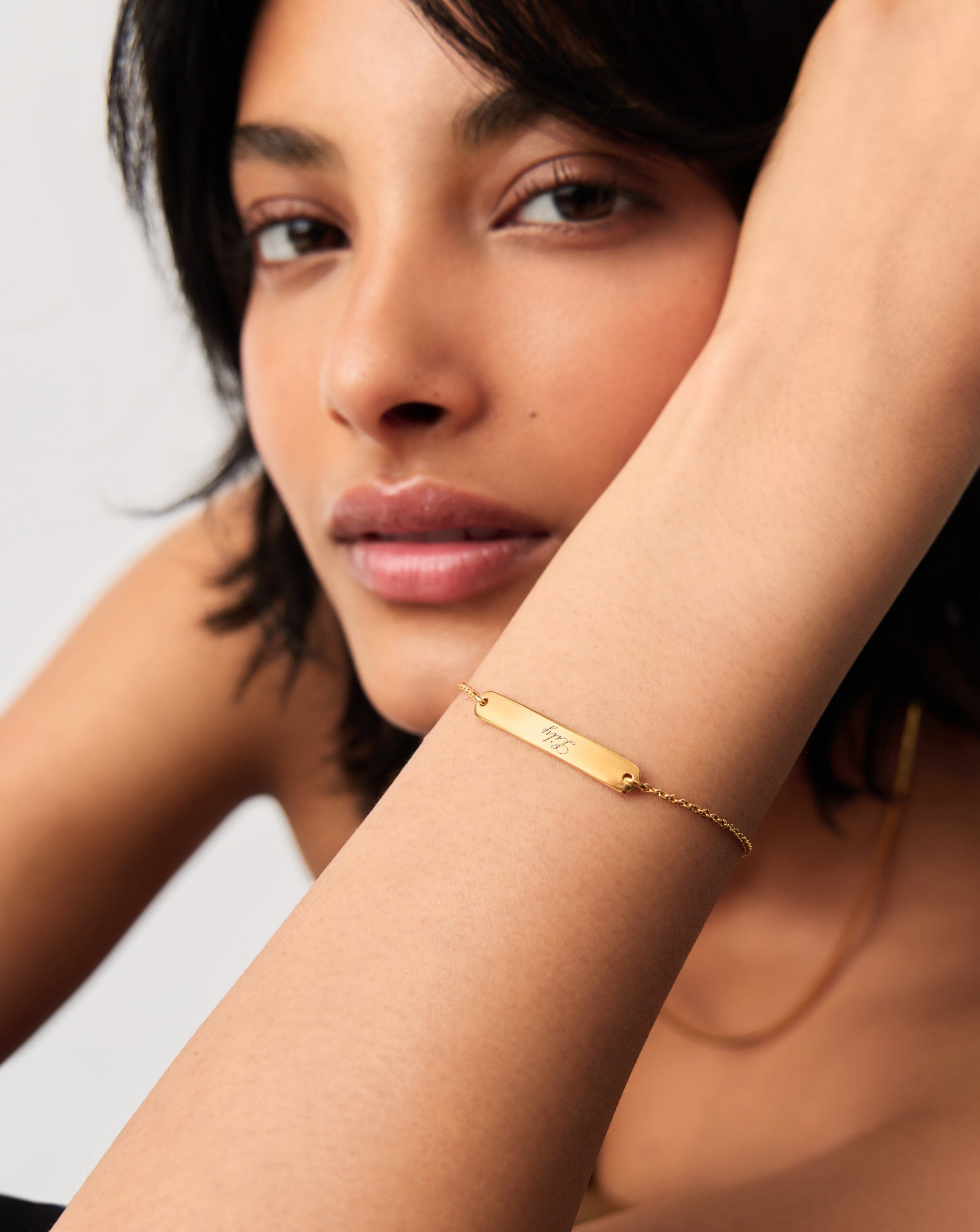 Engravable Bar Chain Bracelet | 18k Gold Vermeil Bracelets Missoma 