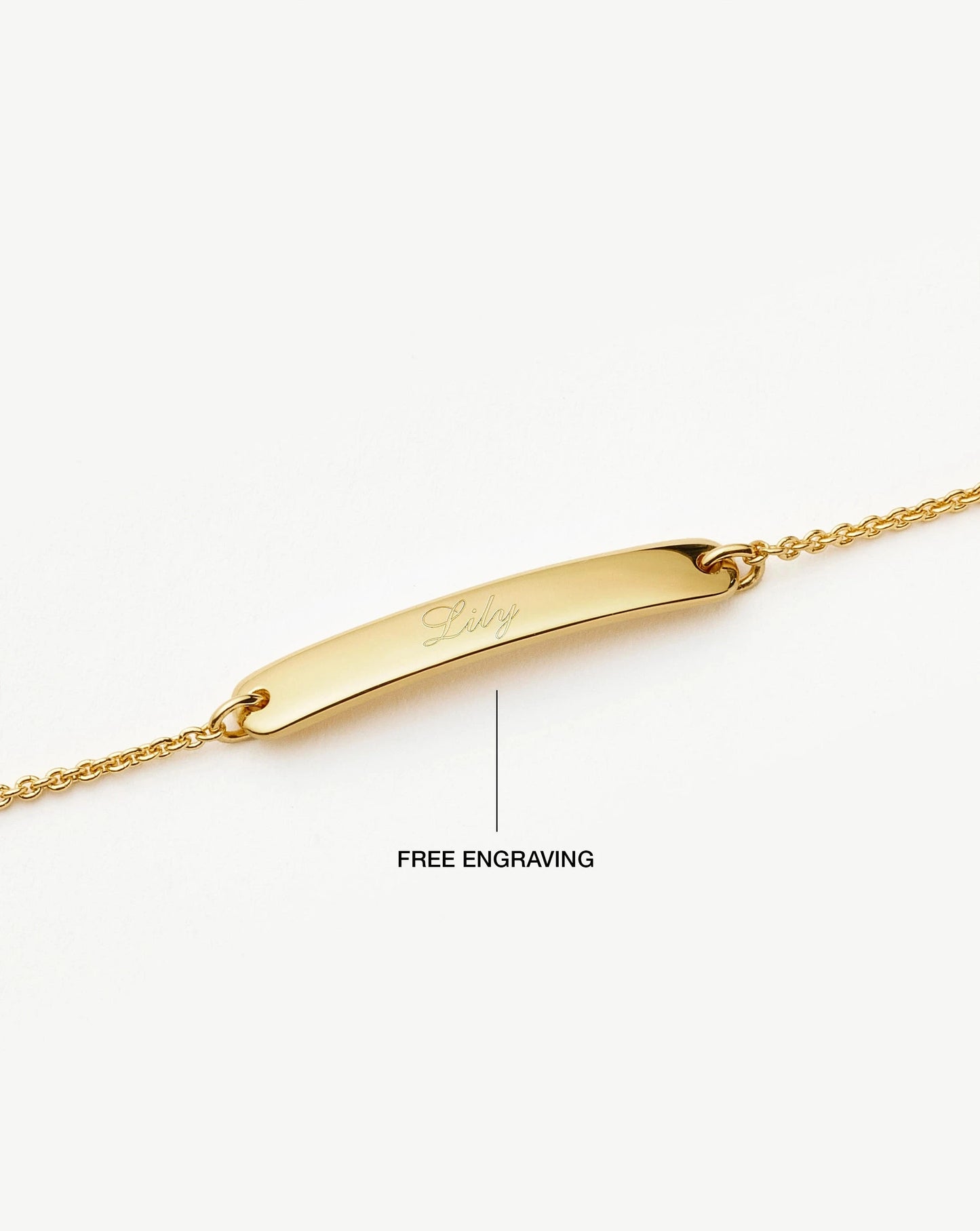 Engravable Bar Chain Bracelet | 18k Gold Vermeil Bracelets Missoma 