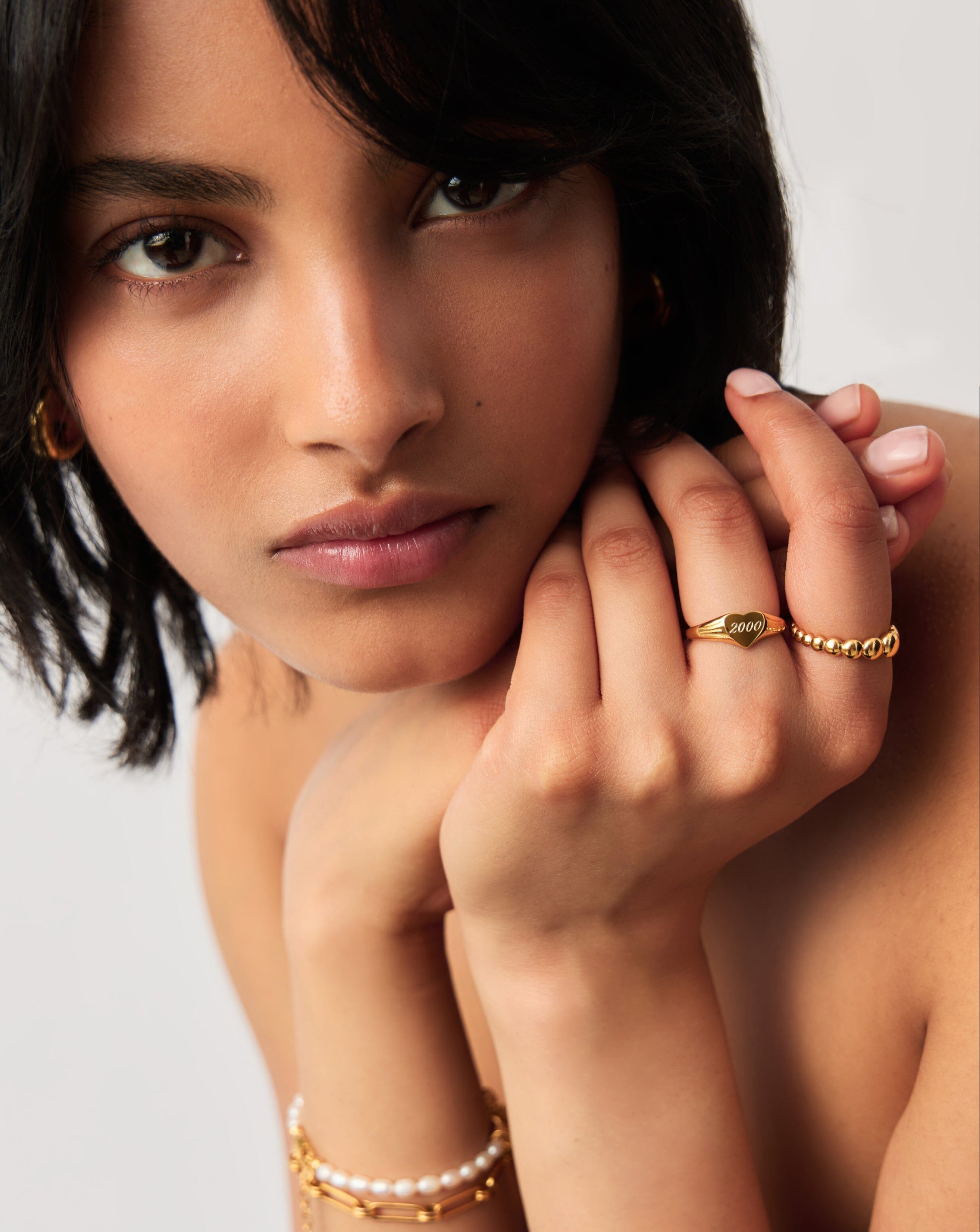 Engravable Heart Signet Ring | 18k Gold Vermeil Rings Missoma 