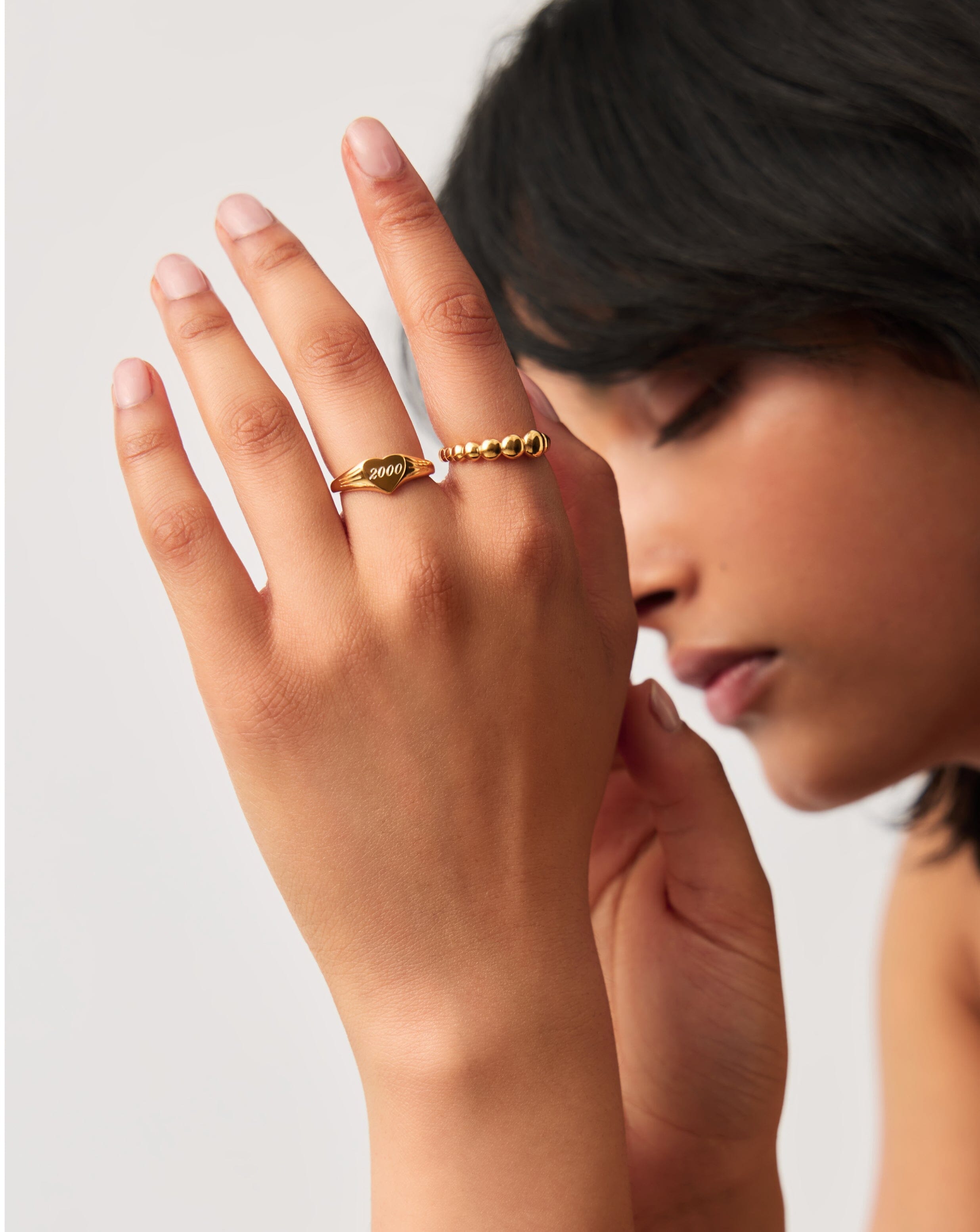 Engravable Heart Signet Ring | 18k Gold Vermeil Rings Missoma 