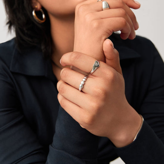 Engravable Heart Signet Ring | Sterling Silver Rings Missoma 