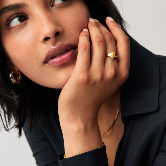 Engravable Oka Signet Ring | 18k Gold Vermeil Rings Missoma 