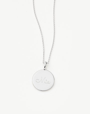 Engravable Round Necklace | Sterling Silver Necklaces Missoma 