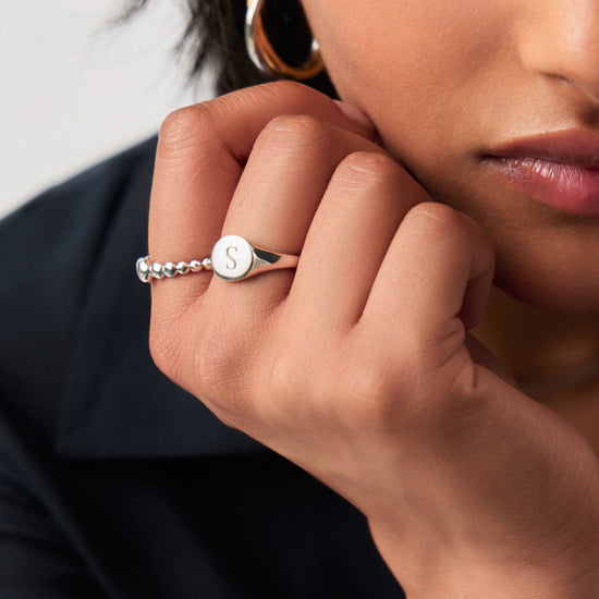 Engravable Round Signet Ring | Sterling Silver Rings Missoma 
