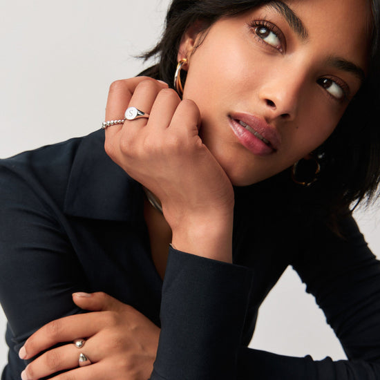 Engravable Round Signet Ring | Sterling Silver Rings Missoma 