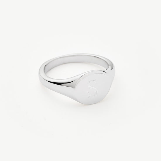 Engravable Round Signet Ring | Sterling Silver Rings Missoma 