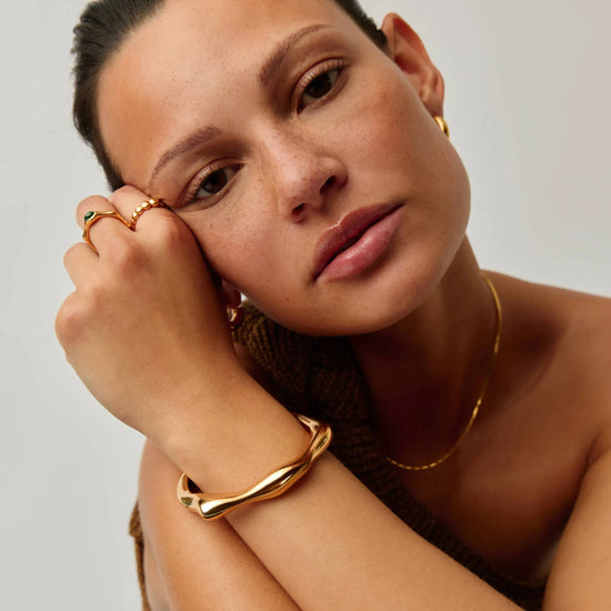 Eny Puffy Cuff Bracelet | 18k Gold Plated Bracelets Missoma 