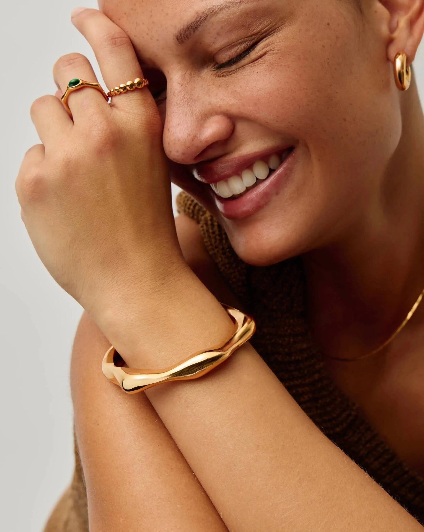 Eny Puffy Cuff Bracelet | 18k Gold Plated Bracelets Missoma 