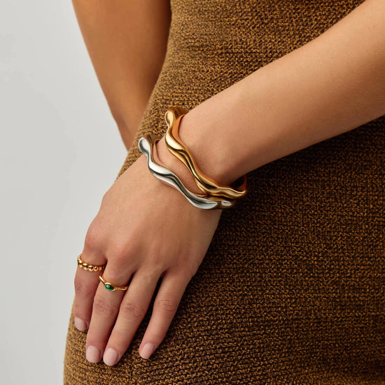 Eny Puffy Cuff Bracelet | 18k Gold Plated Bracelets Missoma 