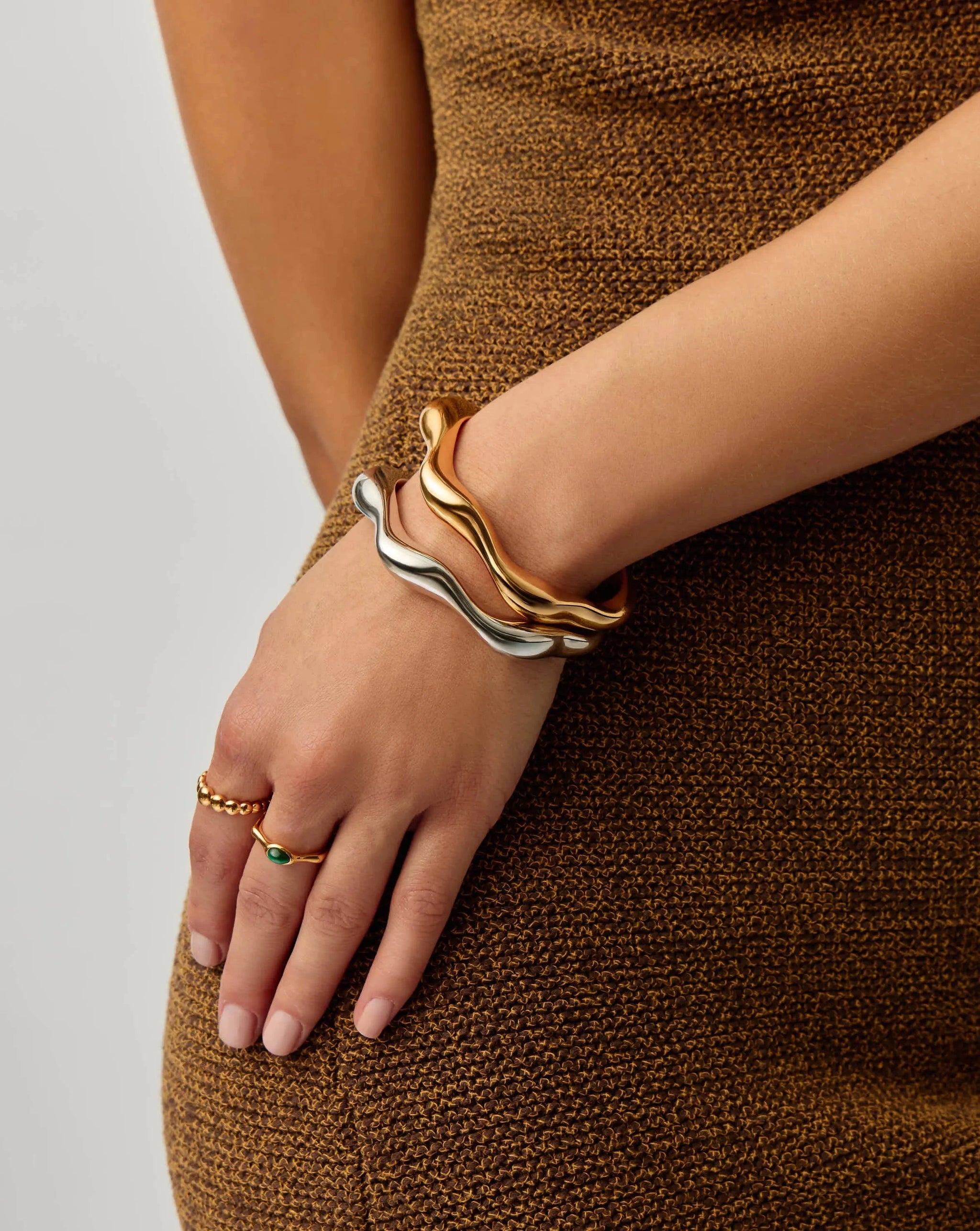 Eny Puffy Cuff Bracelet | 18k Gold Plated Bracelets Missoma 