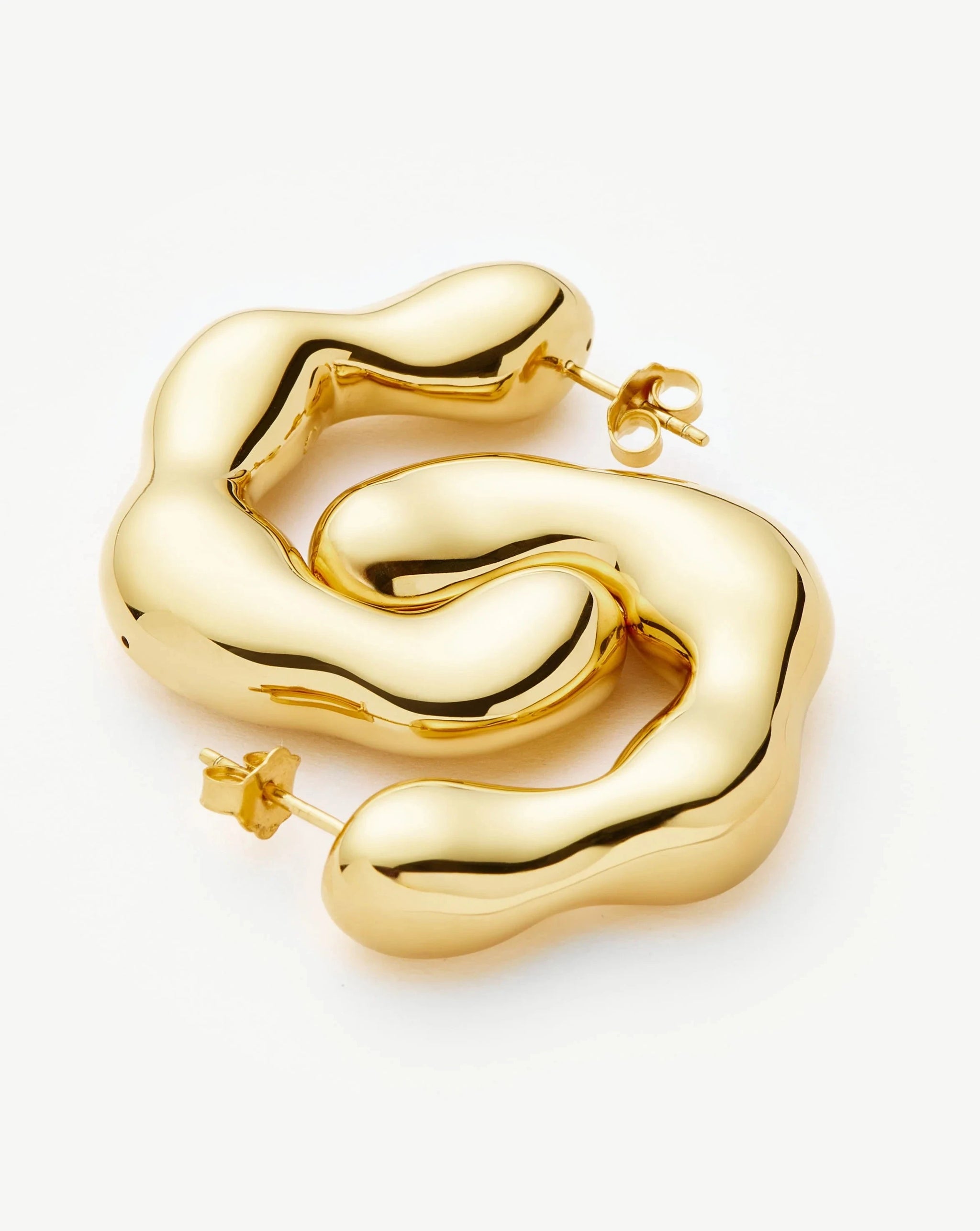 Eny Puffy Large Hoop Earrings | 18k Gold Plated Earrings Missoma 