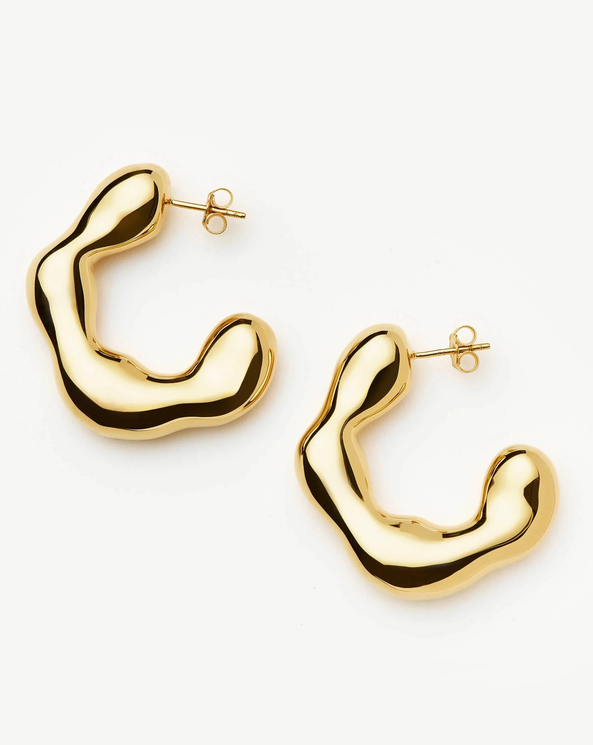 Eny Puffy Large Hoop Earrings | 18k Gold Plated Earrings Missoma 