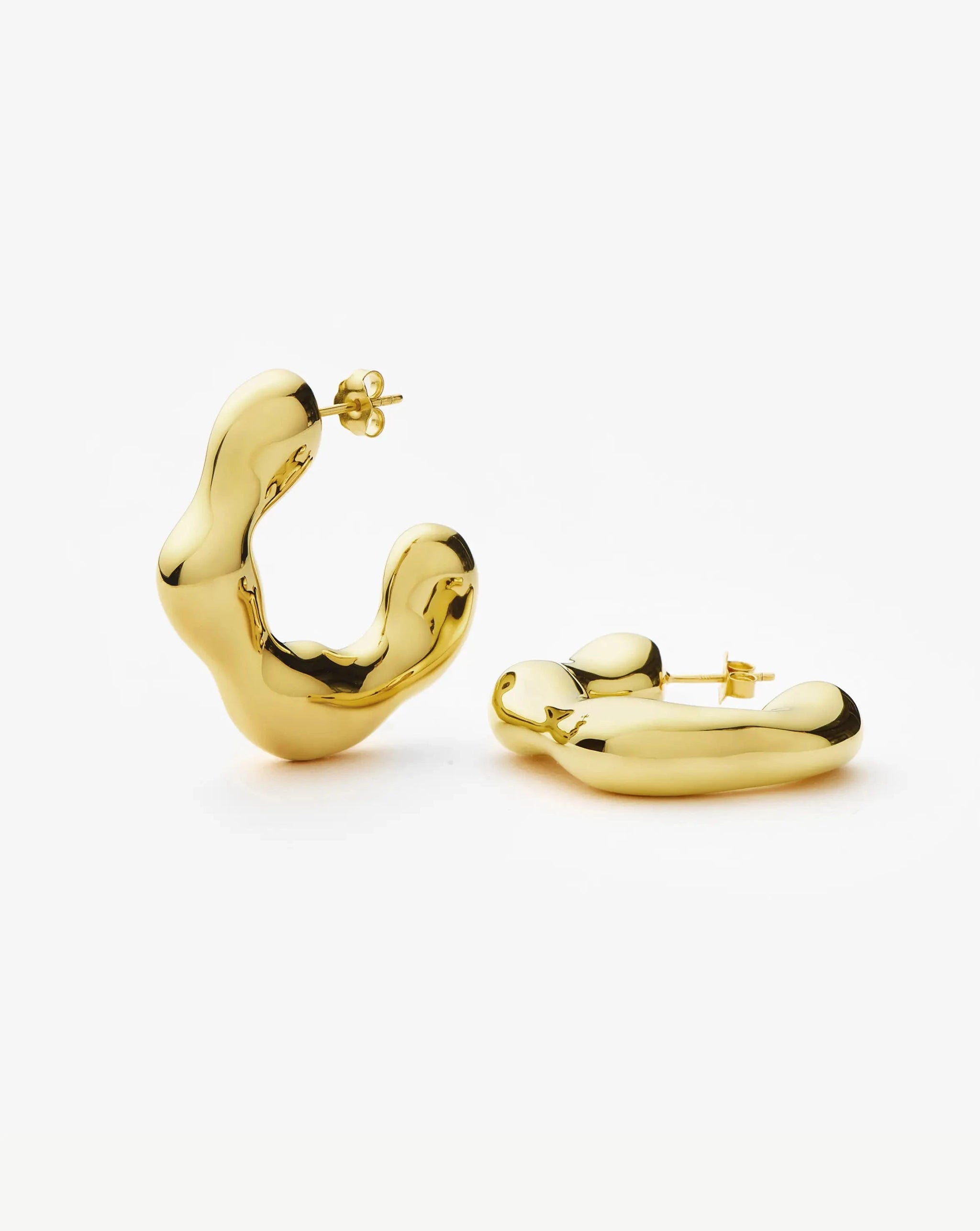 Eny Puffy Large Hoop Earrings | 18k Gold Plated Earrings Missoma 