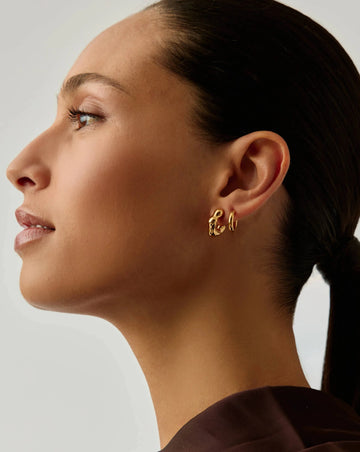 Eny Puffy Small Hoop Earrings | 18k Gold Plated Earrings Missoma 