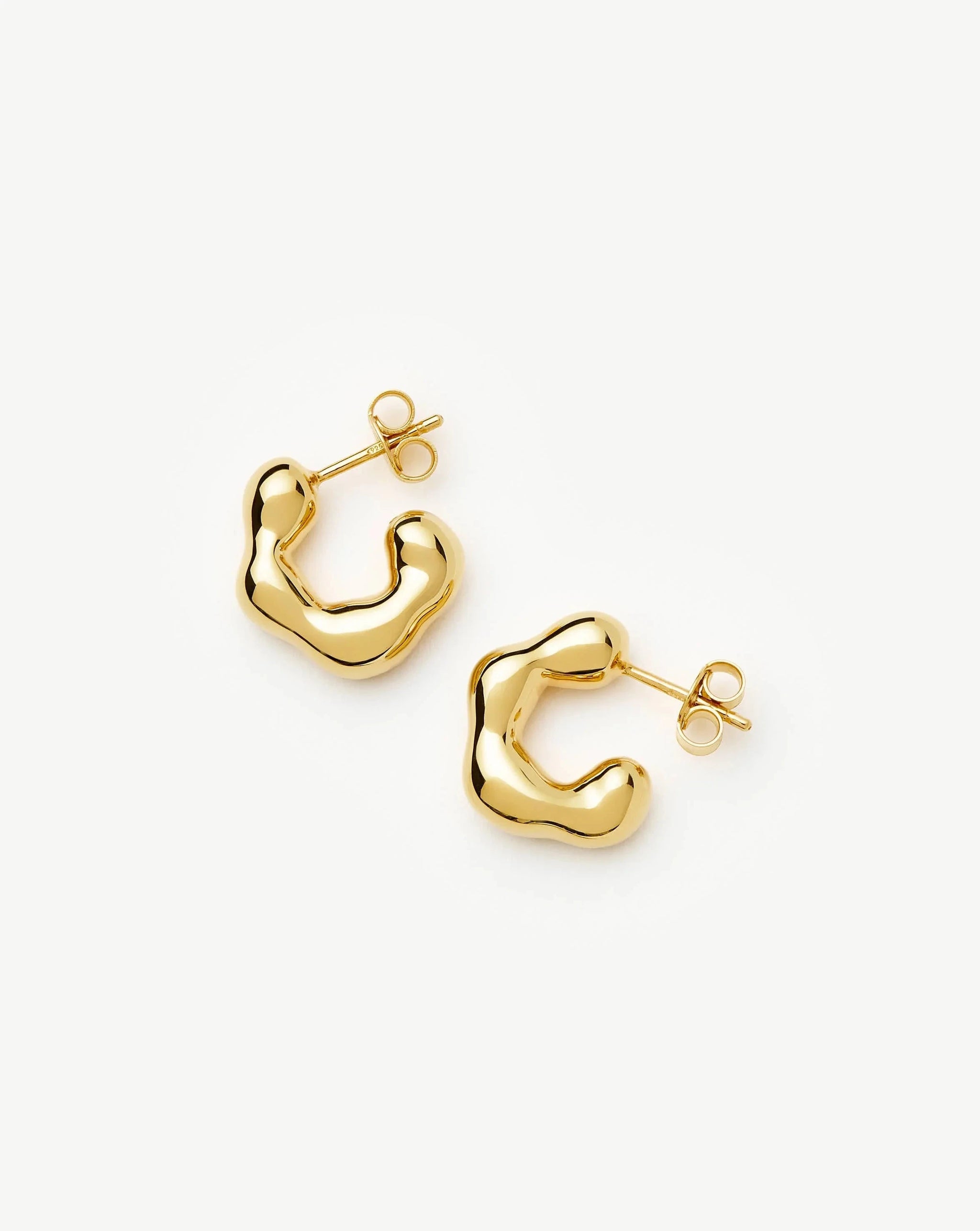 Eny Puffy Small Hoop Earrings | 18k Gold Plated Earrings Missoma 