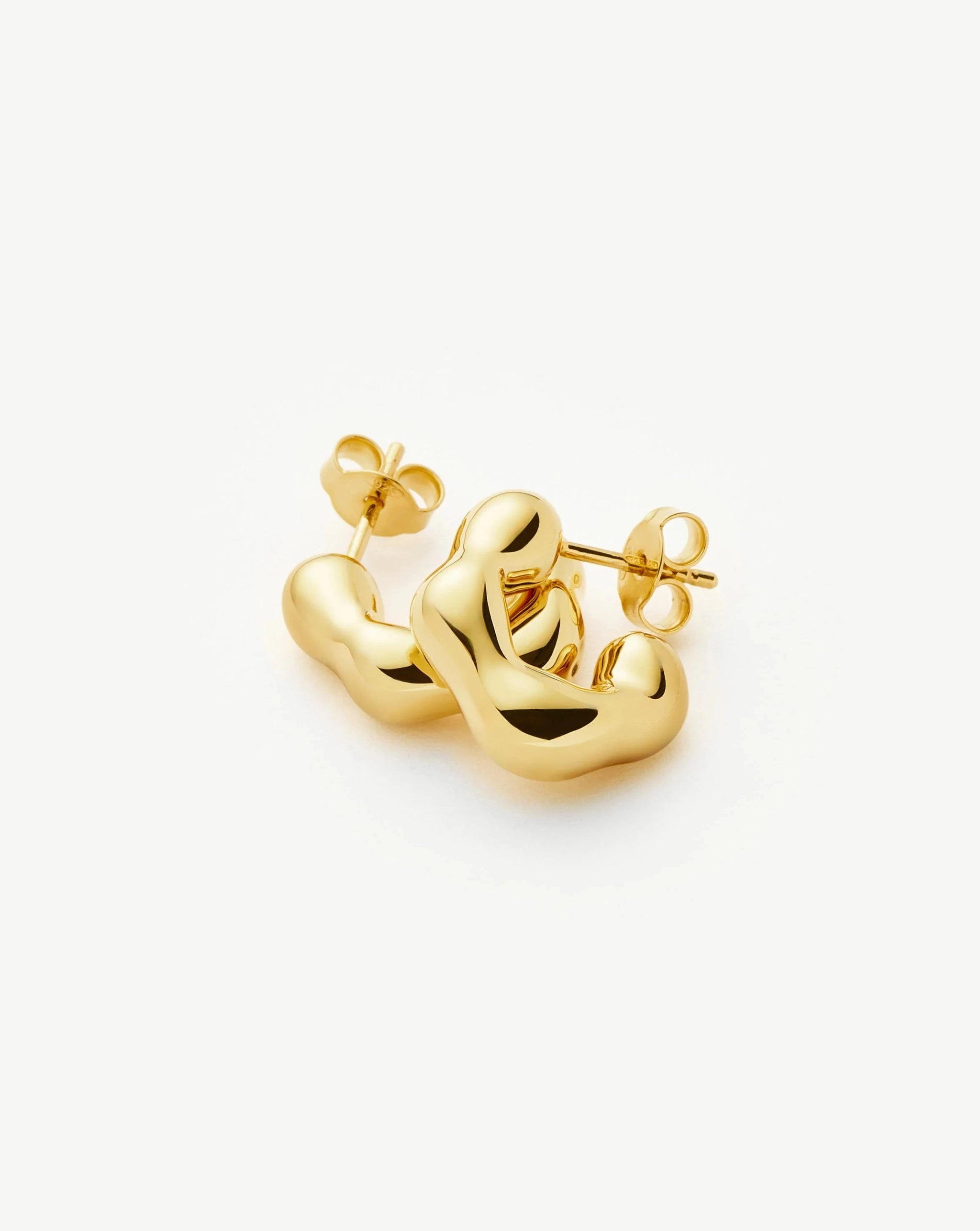 Eny Puffy Small Hoop Earrings | 18k Gold Plated Earrings Missoma 