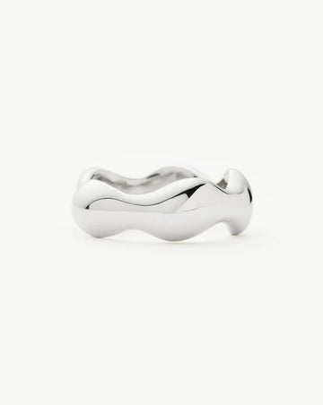 Eny Puffy Stacking Ring | Silver Plated Rings Missoma 