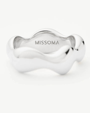 Eny Puffy Stacking Ring | Silver Plated Rings Missoma 