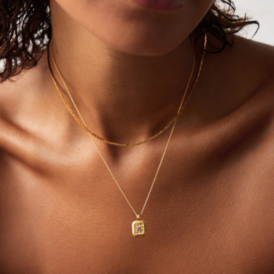 February Birthstone Pendant Necklace | 18k Gold Vermeil/Amethyst Necklaces Missoma 