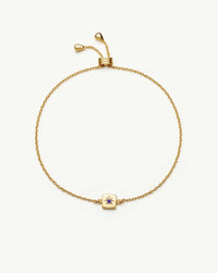 Feburary Birthstone Slider Bracelet | 18k Gold Plated/Natural Amethyst Bracelets Missoma 