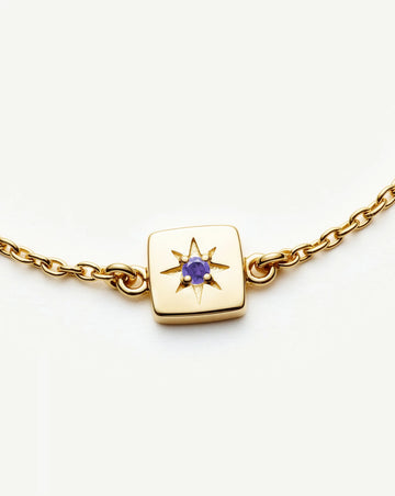 Feburary Birthstone Slider Bracelet | 18k Gold Plated/Natural Amethyst Bracelets Missoma 