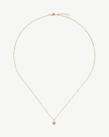 Fine August Birthstone Pendant Necklace | 14k Solid Gold/Peridot Necklace Missoma 