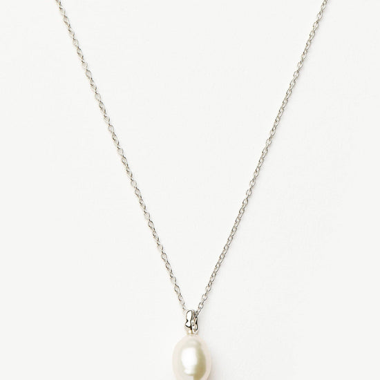 Fine Baroque Pearl Organic Pendant Necklace | 14k Solid White Gold/Pearl Necklaces Missoma 
