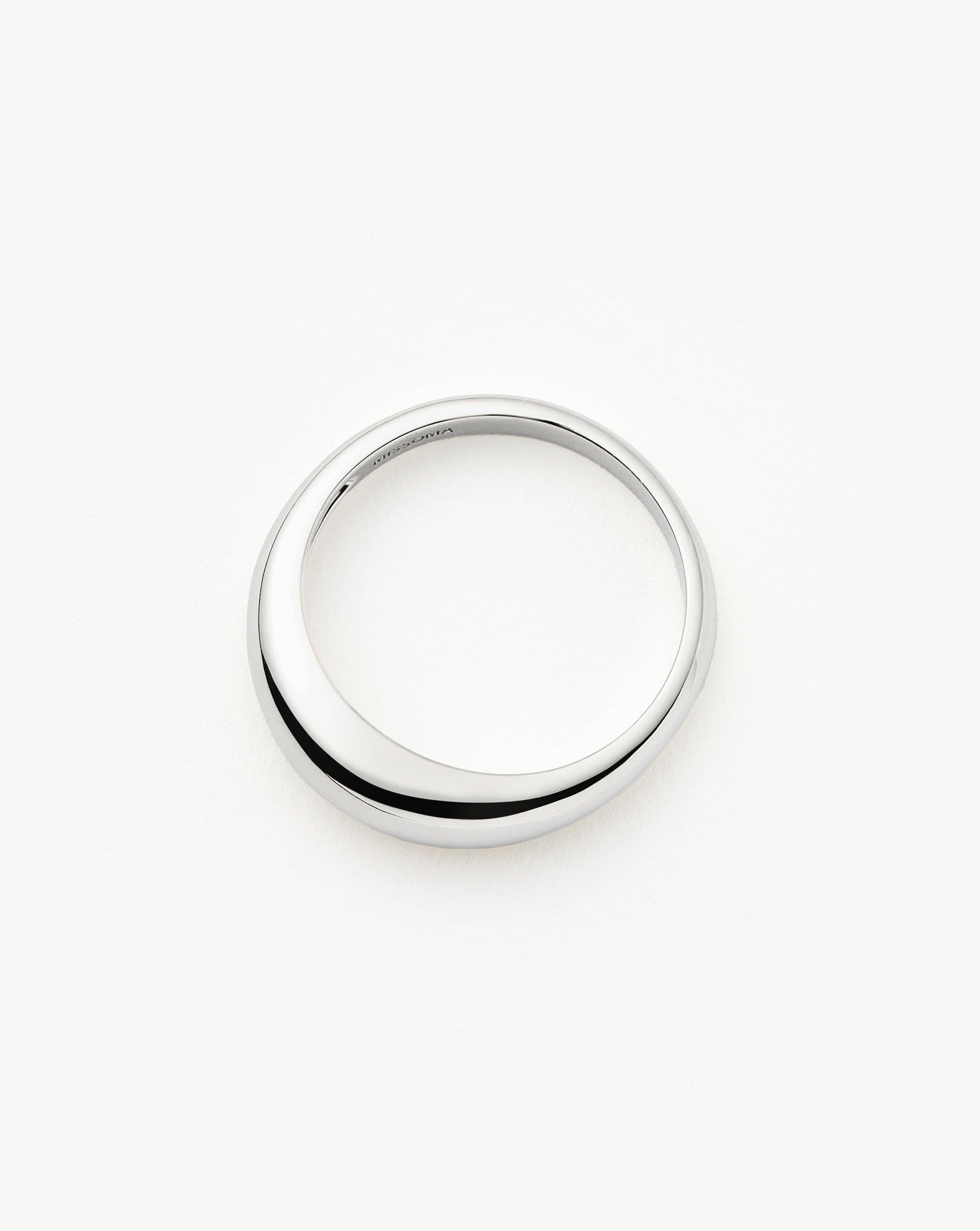 Fine Classic Dome Ring | 14k Solid White Gold Rings Missoma 