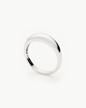 Fine Classic Dome Ring | 14k Solid White Gold Rings Missoma 