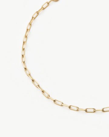 Fine Classic Paperclip Chain Bracelet | 14k Solid Gold Bracelets Missoma 