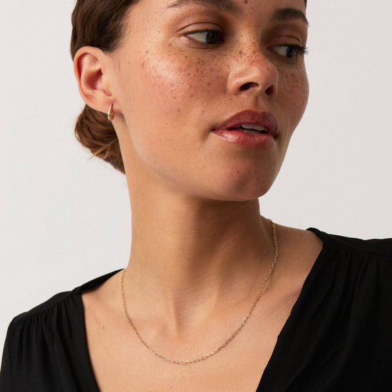 Fine Classic Paperclip Chain Necklace | 14k Solid Gold Necklaces Missoma 