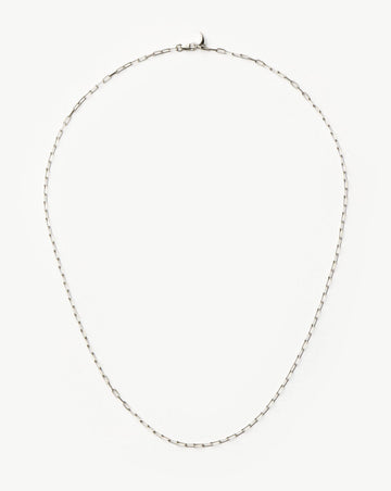 Fine Classic Paperclip Chain Necklace | 14k Solid White Gold Necklaces Missoma 