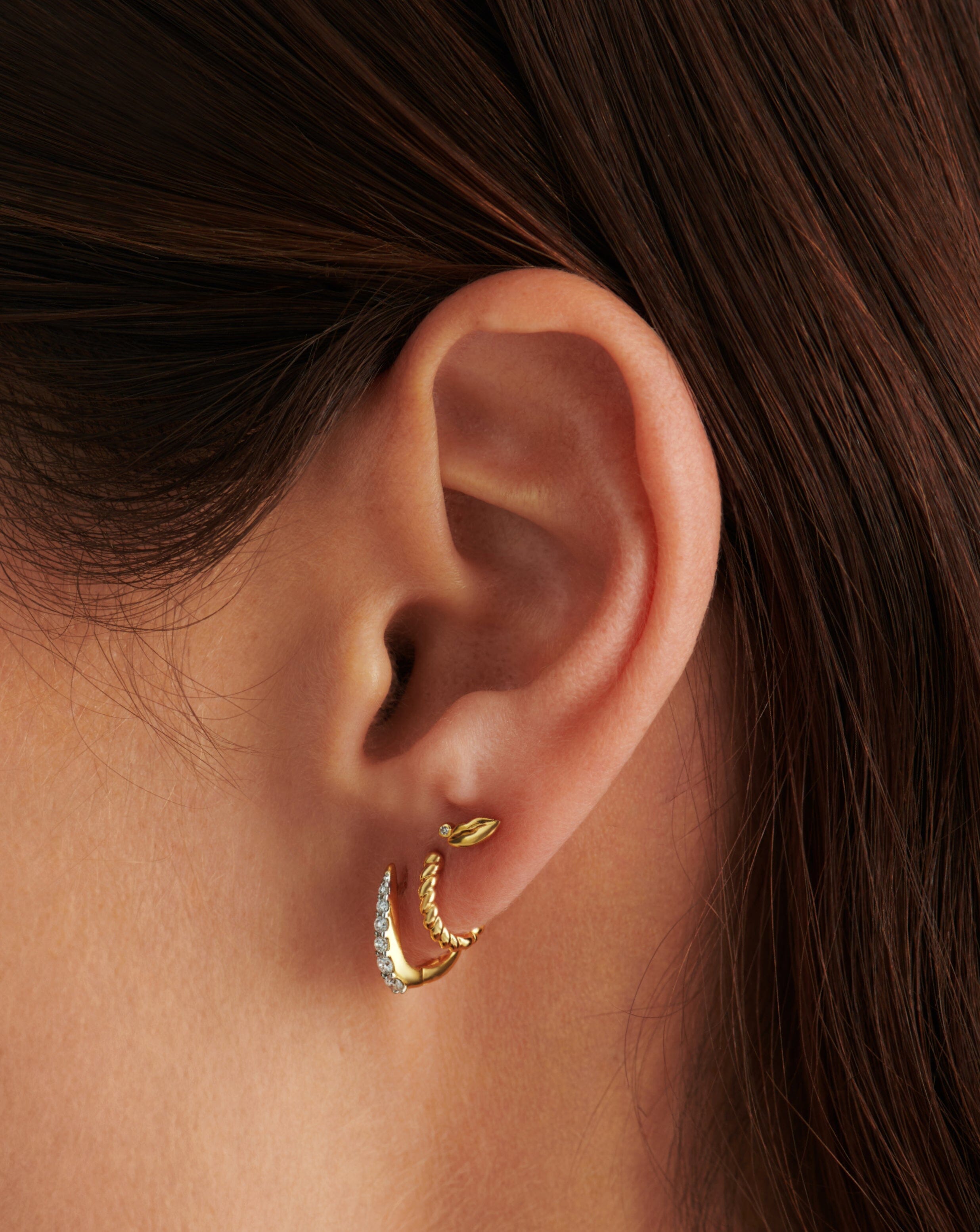 Fine Claw Huggies | 14k Solid Gold/Diamond Earrings Missoma 