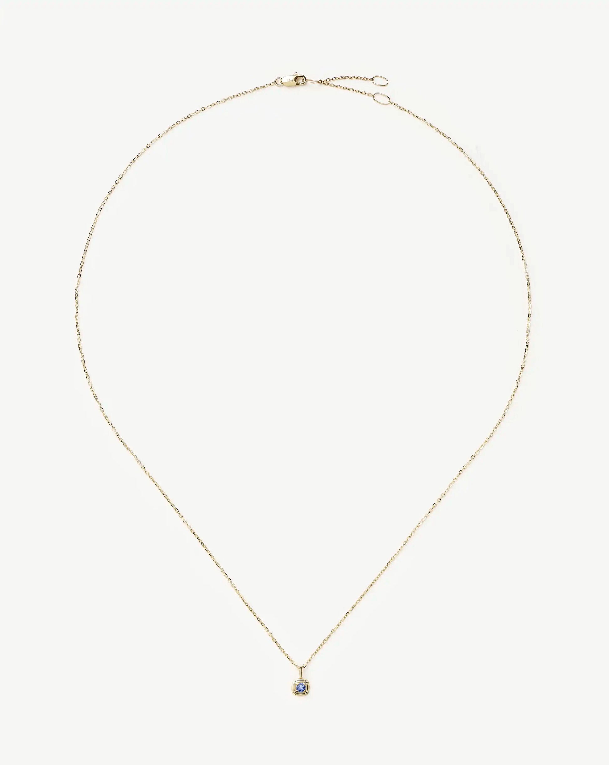 Fine December Birthstone Pendant Necklace | 14k Solid Gold/Tanzanite Necklace Missoma 