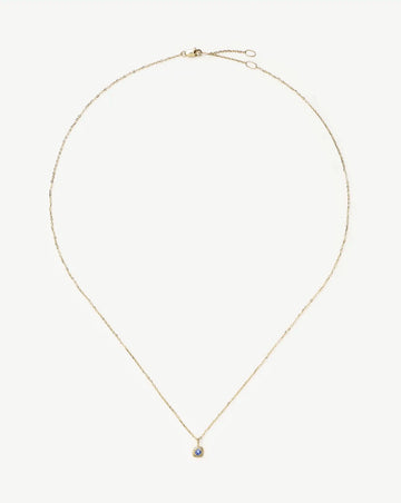 Fine December Birthstone Pendant Necklace | 14k Solid Gold/Tanzanite Necklace Missoma 