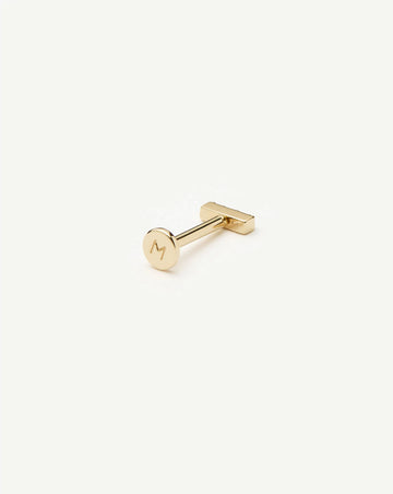 Fine Diamond Bar Flat Back Stud Earring | 14k Yellow Gold/Diamond Earrings Missoma 