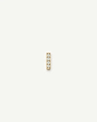 Fine Diamond Bar Flat Back Stud Earring | 14k Yellow Gold/Diamond Earrings Missoma 