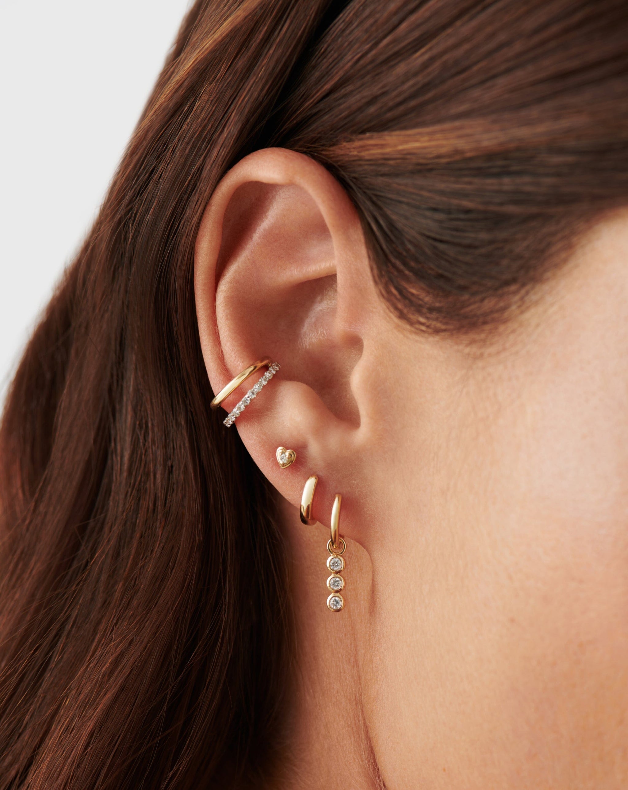 Fine Diamond Charm Hoop Earrings Earrings Missoma 