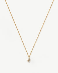 Fine Diamond Initial Mini Pendant Necklace - B | 14k Solid Yellow Gold Plated/Diamond Necklaces Missoma 