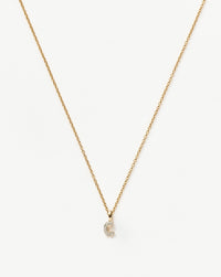 Fine Diamond Initial Mini Pendant Necklace - C | 14k Solid Yellow Gold Plated/Diamond Necklaces Missoma 